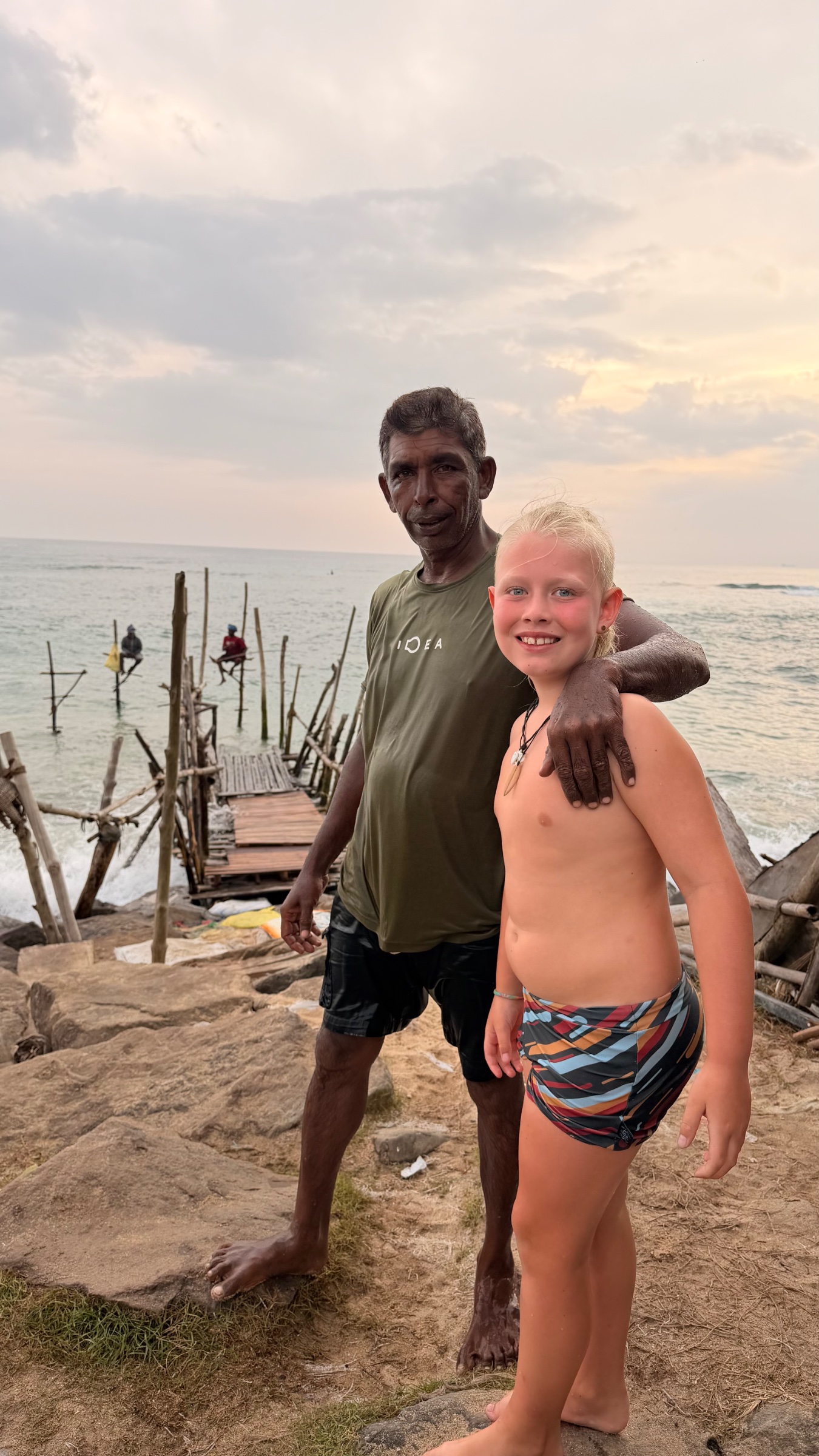 With a local after Stilt Fishing