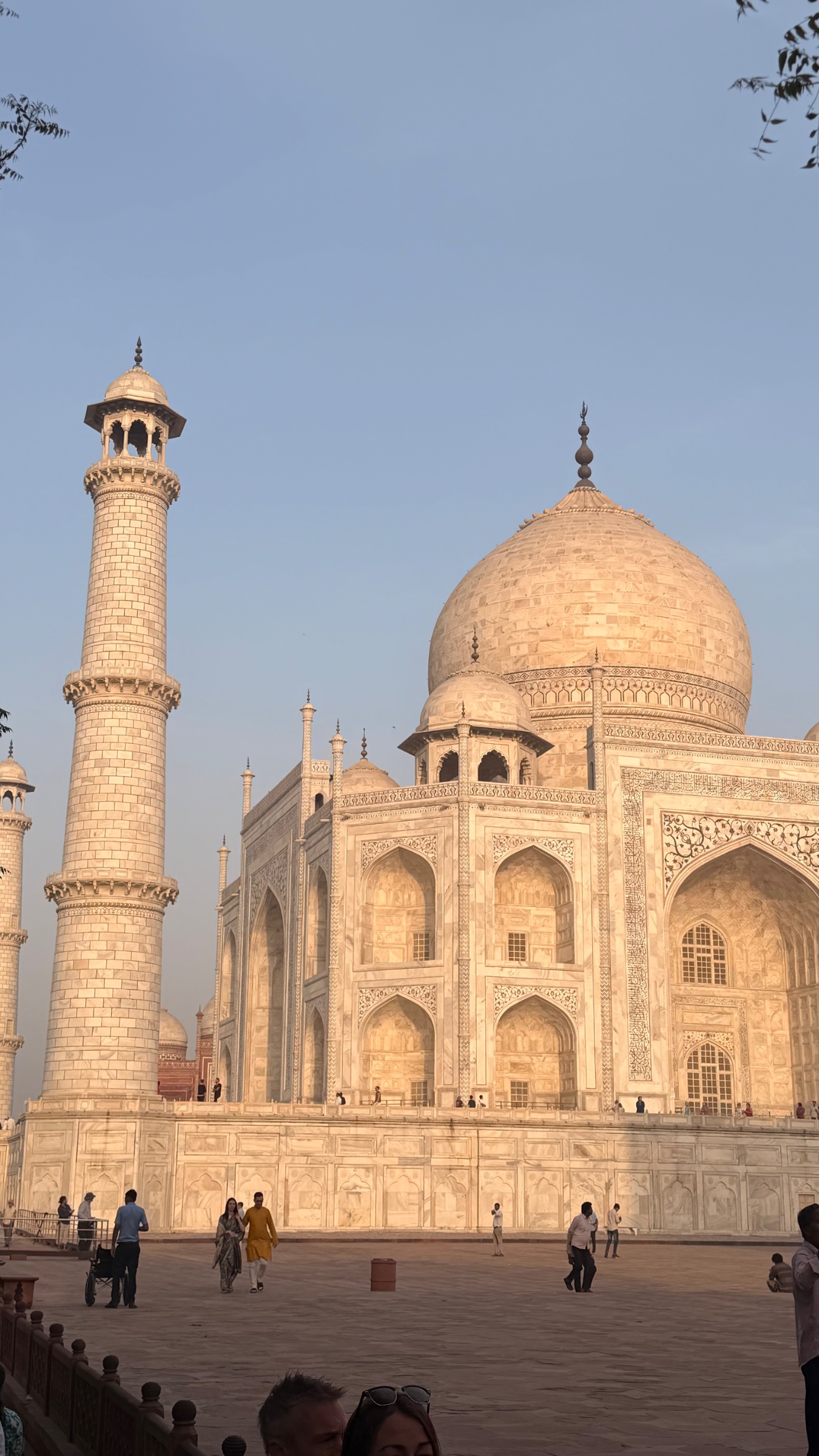 Taj Mahal with sun rising reflection