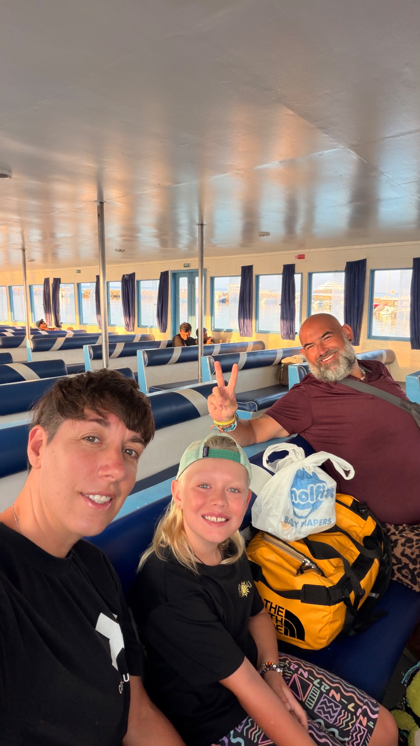 Us on local ferry